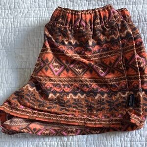 Patagonia Brown and Orange Patterned Skirt